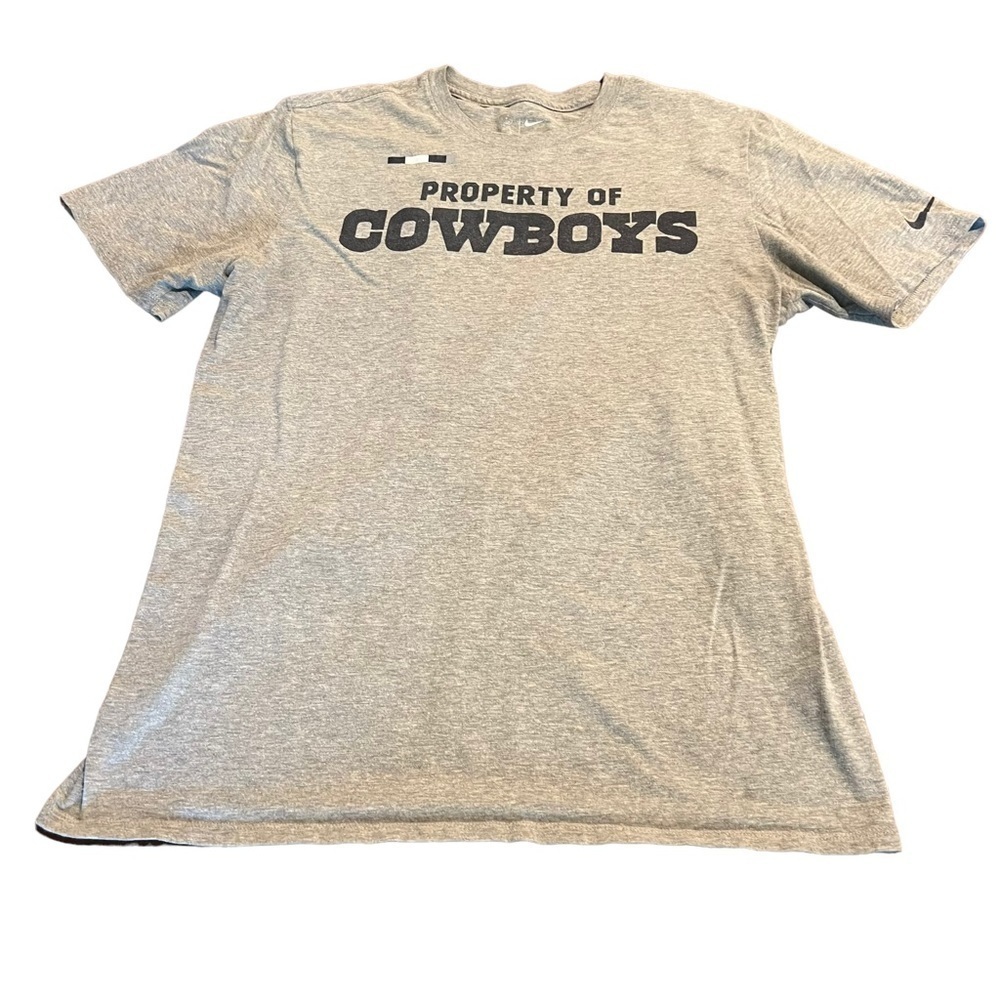 Nike Men’s Dallas Cowboys Tee Gray T-Shirt Property of Cowboys Size Large
